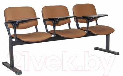 Секция стульев UTFC Изо 3 BL со столиком (Z38/светло-коричневый)