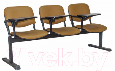 Секция стульев UTFC Изо 3 BL со столиком (S-0426/светло-коричневый)