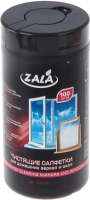 Средство для мытья стекол ZALA Салфетки для домашних зеркал и окон / ZL55200 (100шт) - 