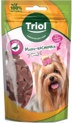 Лакомство для собак Triol Мини-косточки из утки для мини-собак / 10171033 (50г)