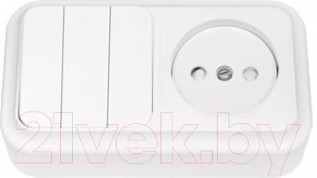 

Блок выключатель+розетка Bylectrica, Пралеска 3В-РЦ-575