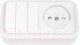 Миниатюра изображения товара Блок выключатель+розетка Bylectrica Пралеска 3В-РЦ-575 (белый)