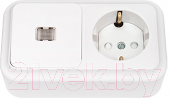 

Блок выключатель+розетка Bylectrica, Пралеска В-РЦ-587