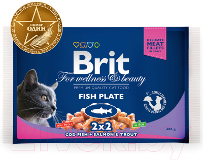

Корм для кошек Brit, Premium Cat Fish Plate / 100311