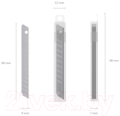 Изображение товара Набор сменных лезвий канцелярских Erich Krause 19275 (10шт)