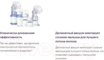 Молокоотсос ручной Philips AVENT С бутылочкой SCF300/20