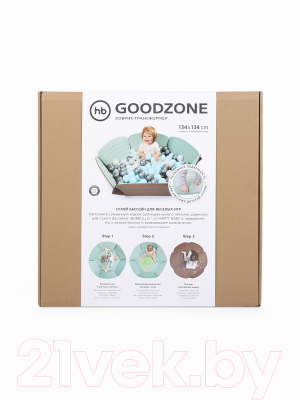 Игровой коврик Happy Baby Goodzone (Mint & Brown)