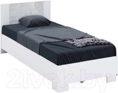 Односпальная кровать Империал Аврора 90 (белый/ателье светлый)