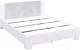 Двуспальная кровать Империал Аврора 160 с основанием (белый/ателье светлый) - 