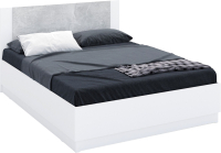 Двуспальная кровать Империал Аврора 160 с подъемным механизмом (белый/ателье светлый) - 