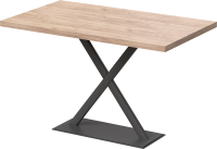 Обеденный стол Millwood Лофт Харлей Л 120x70x75 (дуб табачный Craft/металл черный) - 