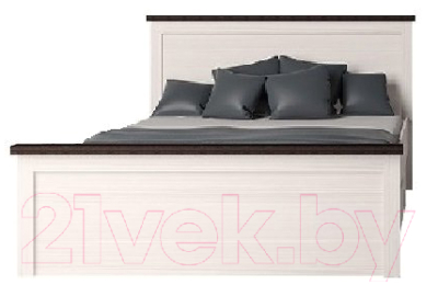 Полуторная кровать Интерлиния Тауэр ТР-К140 (вудлайн кремовый/дуб венге)