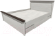 Полуторная кровать Интерлиния Тауэр ТР-К140 (вудлайн кремовый/дуб венге) - 