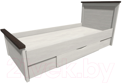 Односпальная кровать Интерлиния Тауэр ТР-К90 (вудлайн кремовый/дуб венге)
