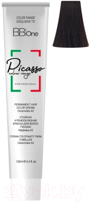

Крем-краска для волос BB One, Шатен, Picasso Colour Range д/седых 4.0 интенс. натуральный коричневый