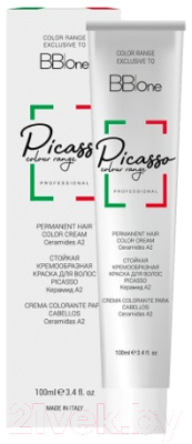Крем-краска для волос BB One Picasso Colour Range д/седых 8.0 интенс. натуральн светлый блонд (100мл)