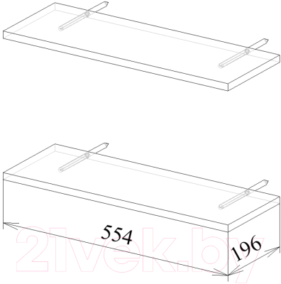 Комплект полок MFMaster Файн-32 / МСТ-ПОФ-32-ВМ-16 (венге) - Схема