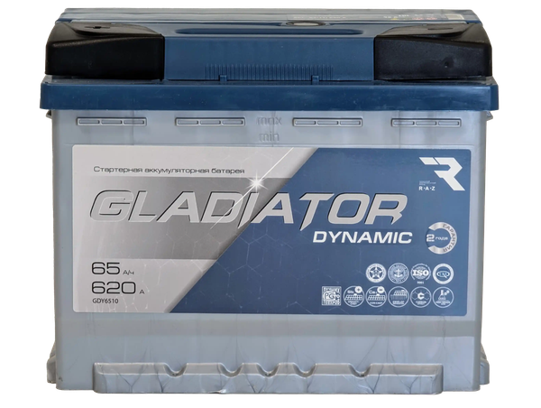 Автомобильный аккумулятор Gladiator Dynamic L+ (65 А/ч)