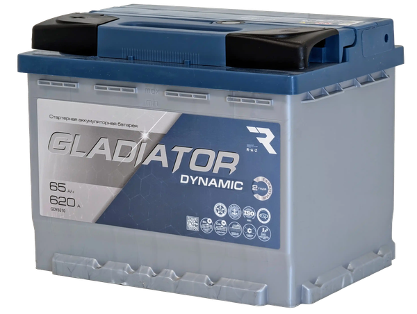 Автомобильный аккумулятор Gladiator Dynamic L+ (65 А/ч)