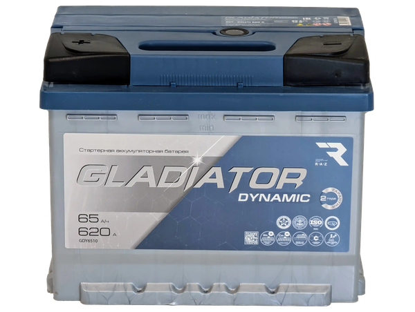 Автомобильный аккумулятор Gladiator Dynamic L+ (65 А/ч)