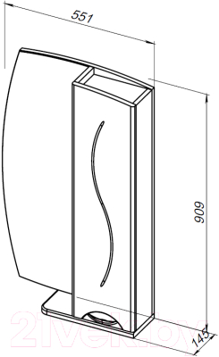 Изображение товара Шкаф с зеркалом для ванной Aquanet LM 55 / 184859 (белый)