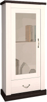 Шкаф с витриной Интерлиния ТР-ПГВ (вудлайн кремовый/дуб венге) - 