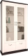 Шкаф с витриной Интерлиния ТР-ШГ2В (вудлайн кремовый/дуб венге) - 