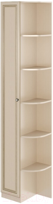 Угловое окончание для шкафа Rinner Беатрис М13 левый (дуб млечный/патина золотая косичка)