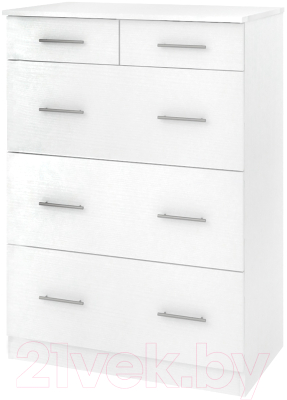 Комод Кортекс-мебель Модерн 80-5ш (белый)