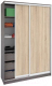 Шкаф-купе Кортекс-мебель Сенатор ШК10-45 Классика ДСП (береза/дуб сонома) - 