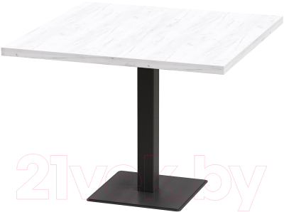 Обеденный стол Millwood Лофт Хельсинки 1 Л 90x90x75 (дуб белый Craft/металл черный)