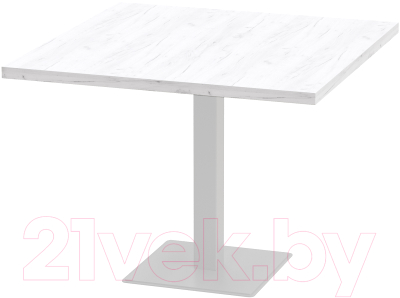 Обеденный стол Millwood Лофт Хельсинки 1 Л 90x90x75 (дуб белый Craft/металл белый)