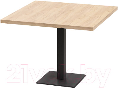 Обеденный стол Millwood Лофт Хельсинки 2 Л 100x100x75 (дуб золотой Craft/металл черный)