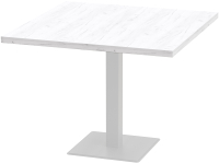 Обеденный стол Millwood Лофт Хельсинки 2 Л 100x100x75 (дуб белый Craft/металл белый) - 
