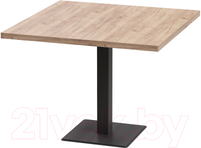 Обеденный стол Millwood Лофт Хельсинки 3 Л 110x110x75 (дуб табачный Craft/металл черный)