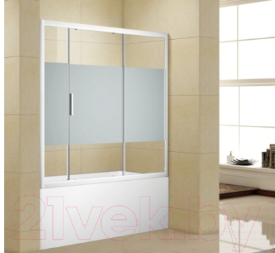 Стеклянная шторка для ванны Aquanet Practic 150 / 243611 (прозрачное стекло)
