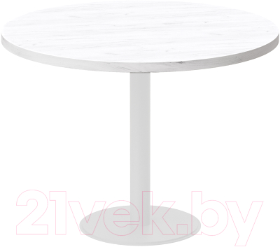 Обеденный стол Millwood Лофт Хельсинки 4 Л D900x750 (дуб белый Craft/металл белый)