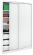 Шкаф-купе Кортекс-мебель Сенатор ШК10-45 Классика ДСП (белый) - 