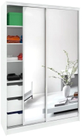 Шкаф-купе Кортекс-мебель Сенатор ШК10-45 Классика зеркало (белый) - 