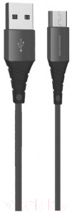 Кабель Atomic Fibratouch USB-microUSB / 30200 (1.5м, черный)