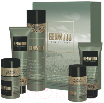 Набор косметики для тела и волос Estel Genwood Travel (5шт)