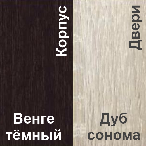 Шкаф-купе Кортекс-мебель Сенатор ШК12 Классика ДСП с зеркалом (венге/дуб сонома) — фото 4