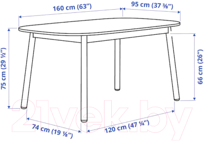 Обеденный стол Ikea Ведбу 704.174.58