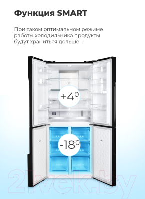 Холодильник с морозильником Maunfeld MFF 182NFW