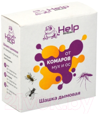 Шашка дымовая от насекомых Help От комаров, мух и ос 80233