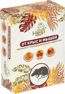 Средство для борьбы с вредителями Help Приманка зерновая для уничтожения крыс и мышей 80262 (100г) -