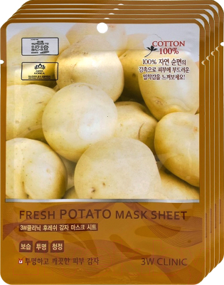

Набор масок для лица 3W Clinic, Fresh Potato Mask Sheet