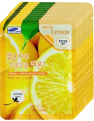

Набор масок для лица 3W Clinic, Fresh Lemon Mask Sheet