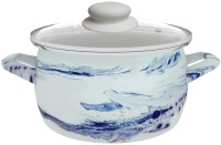 Кастрюля Сантэкс Шейк 1-2415112 (белый/синий) -