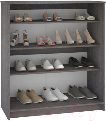 Шкаф для обуви Кортекс-мебель Сенатор ШК41 Классика ДСП (береза/белый)